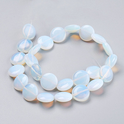 Flat Round Opalite Beads Strands