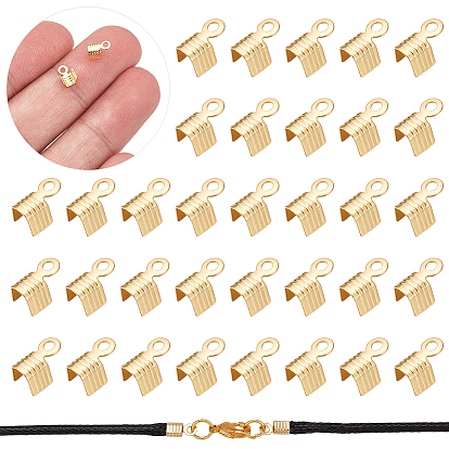 100шт. 304 нержавеющая сталь, складные обжимные концы, загибаем концы шнура