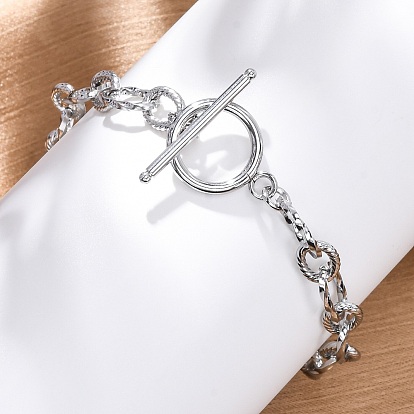 304 браслеты из нержавеющей стали с витыми овальными звеньями для женщин