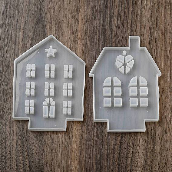 Силиконовая форма, изготовление изделий из эпоксидной смолы, подсвечник, белые