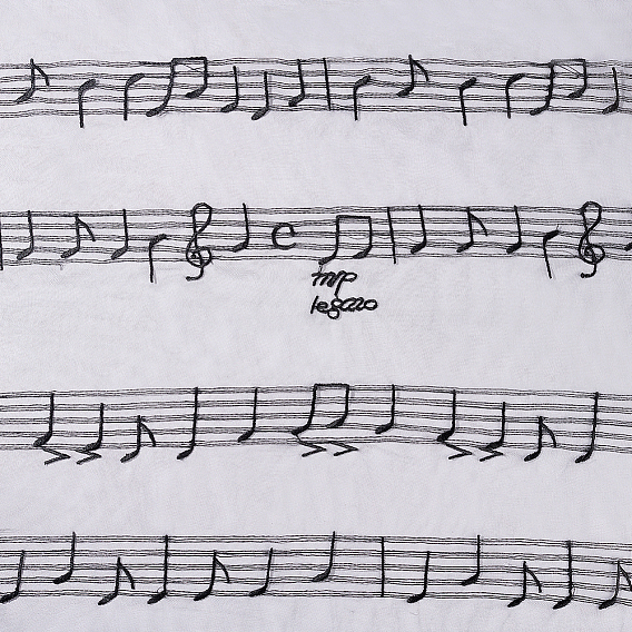 Полиэстеровая сетчатая ткань с рисунком музыкальной ноты, для украшения костюмов