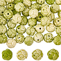 60Pcs Synthetic Coral Beads, Dyed, Two Tone, Flower