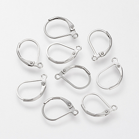 304 из нержавеющей стали выводы Leverback серьги, с петлей