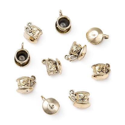 Alloy Cup Pendants, Long-Lasting Plated, 13x16x12mm, Hole: 1mm