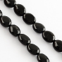 Dyed & Heated Natural Black Onyx Beads Strands, Oval