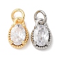 Латунные микро проложить кубического циркония подвески, овальные амулеты, с целью перехода в кольце, стойки покрытие, долговечный