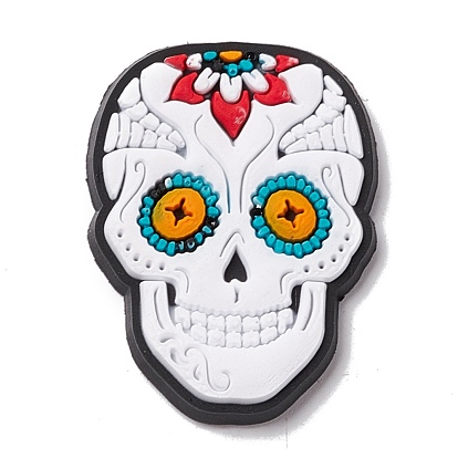 Halloween Theme PVC Cabochons, Skull
