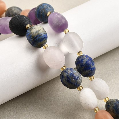 Природных драгоценных камней смешанного бисер нитей, самородки, упавший камень, с бисером