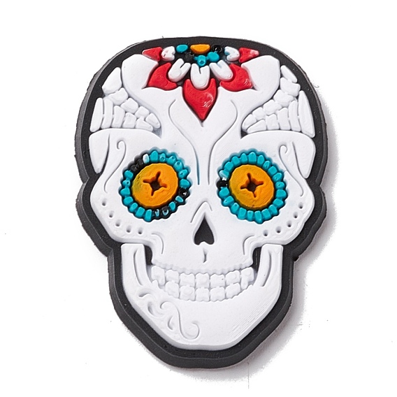 Halloween Theme PVC Cabochons, Skull