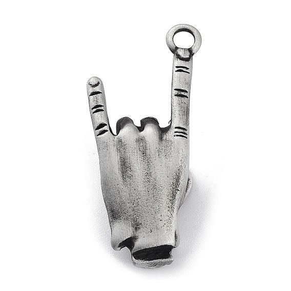Tibetan Style Alloy Pendant, Frosted, Hand