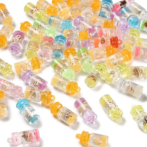 Светящиеся подвески из эпоксидной смолы, бутылка желаний, с оболочкой, светится в темноте