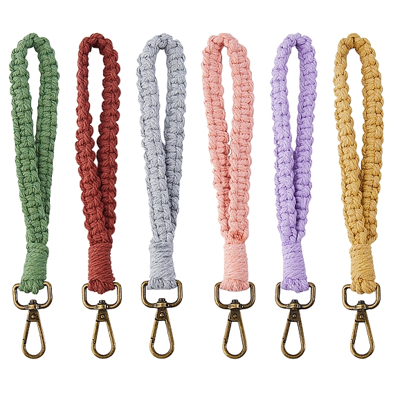 6шт. хлопковая подвеска-украшение, с поворотными застежками сплава