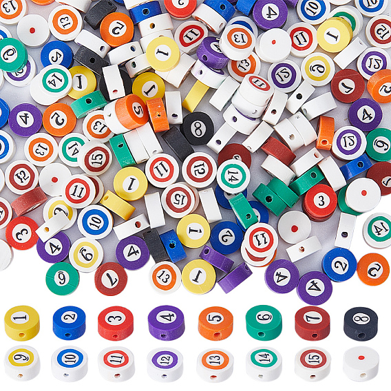 200 бусины из полимерной глины ручной работы., бильярд