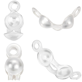 20шт. 925 наконечники бусин из стерлингового серебра, Калотте заканчивается, крышка раскладушки