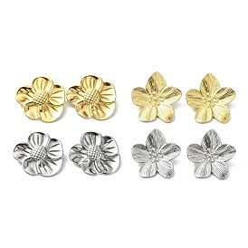 304 Stainless Steel Stud Earrings, Flower
