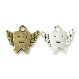 Tibetan Style Alloy Pendants, Lead Free & Cadmium Free, Wing with Teeth