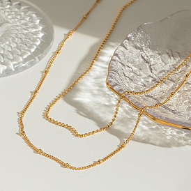 304 двухслойные ожерелья из нержавеющей стали для женщин