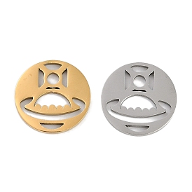 Ионное покрытие (ip) 304 подвески из нержавеющей стали, лазерная резка, плоский круглый шарм