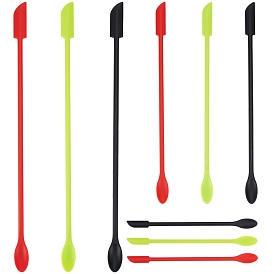 Gorgecraft 3 Sets 3 Colors Mini Silicone Spatula, for Thin Jar, Kitchen Bottles, Cosmetic Bottles