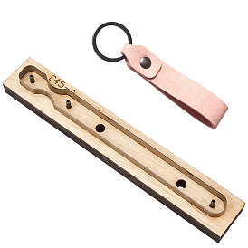 Деревянная форма для вырезания брелоков из кожи для поделок своими руками, прямоугольные