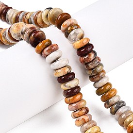 Natural Crazy Agate Beads Strands, Rondelle