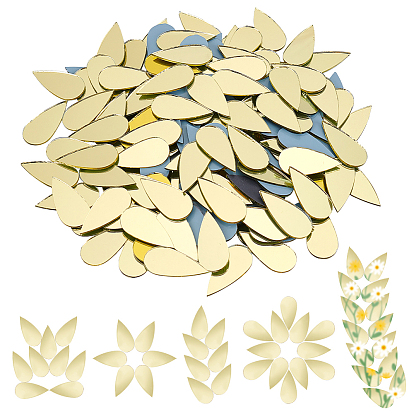 150шт. стеклянные кабошоны в форме капли, кусочки мозаики с зеркальным эффектом, мозаичные плитки для поделок