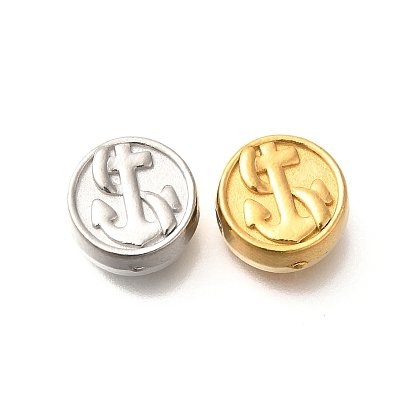 304 из нержавеющей стали бусы, плоские круглые с якоря и руля