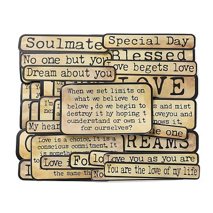 50шт самоклеящиеся наклейки из ПВХ, водонепроницаемые наклейки, для diy альбомов дневник, ноутбук украшения мультфильм скрапбукинг, слово