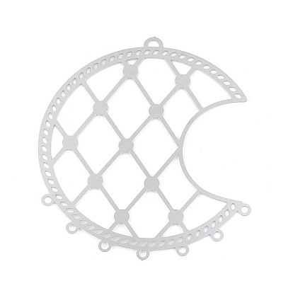 201 Ссылки на компоненты люстры в форме полой луны из нержавеющей стали, гравированные металлические украшения, не тускнеет