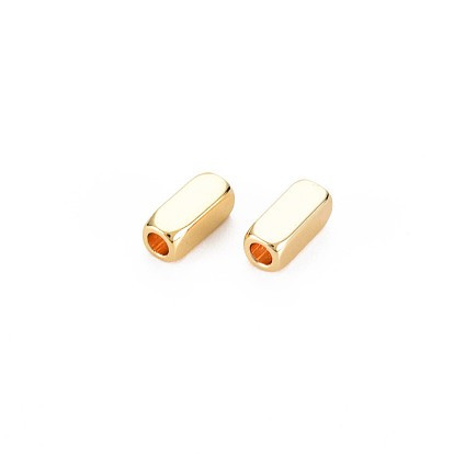 Rack Plating Brass Beads, Nickel Free, Cuboid