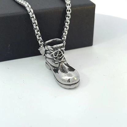 Короткие сапоги из нержавеющей стали подвеска панк ожерелья для унисекс