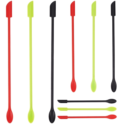 3 Sets 3 Farben Mini-Silikonspatel, für dünne Dose, Küchenflaschen, kosmetische Flaschen
