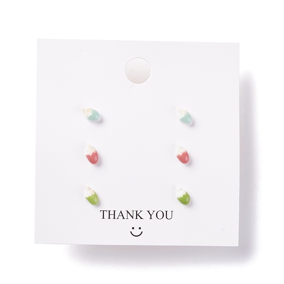 Набор серег-гвоздиков из смолы stawberry для девочек и женщин, с 925 булавками из стерлингового серебра