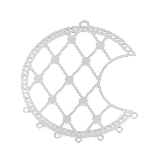 201 Ссылки на компоненты люстры в форме полой луны из нержавеющей стали, гравированные металлические украшения, не тускнеет