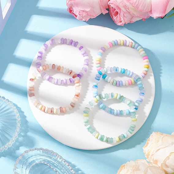 Стеклянные бусины растянуть браслеты, для детей, рондель