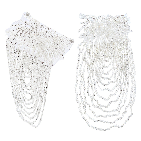 Parches de tela bordados con flores de plástico para coser, decoración artesanal de costura