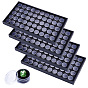 Resin Nail Art Decoration Storage Box for Rhinestones, Nail Decor Beads & Manicure Supplies, with 50Pcs Column Jars