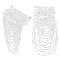 Parches de tela bordados con flores de plástico para coser, decoración artesanal de costura