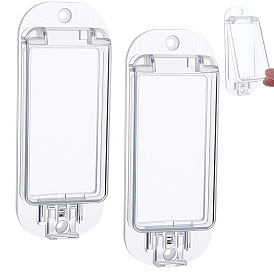 2Pcs Transparent Switch Plastic Protective Cover, Rectangle