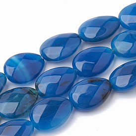 Природный агат бисер нитей, граненые, капля, окрашенные