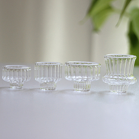 Transparent Miniature Glass Vase Bottles, Micro Landscape Garden Dollhouse Accessories, Photography Props Decorations