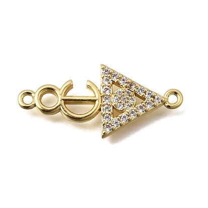 Латунные микропаве кубические циркониевые подвески в виде стрелок, без кадмия и без свинца, стойки покрытие, долговечный, реальный 18 k позолоченный
