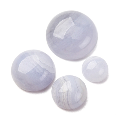 Натуральный голубой агат шнурка кабошоны, полукруглые / купольные
