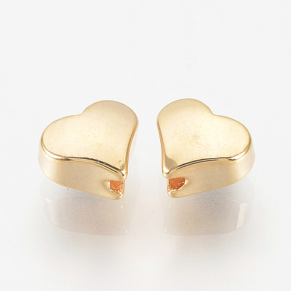 Brass Spacer Beads, Heart, Nickel Free