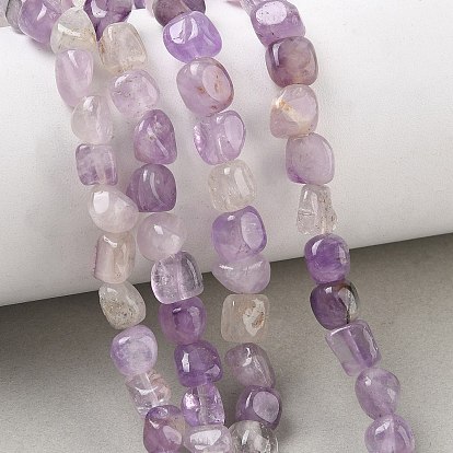 Natural Amethyst Beads Strands, Nuggets, Tumbled Stone