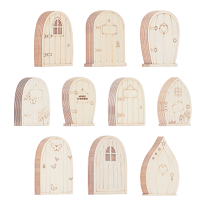 Древесины кабошонов, для изготовления ювелирных изделий DIY, дверь