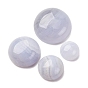 Натуральный голубой агат шнурка кабошоны, полукруглые / купольные