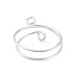Brass Wire Wrap Double Line Cuff Ring for Women