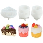 3 Pcs 3 Styles Epoxy Resin 3D Cake Decoration Silicone Molds, Cake