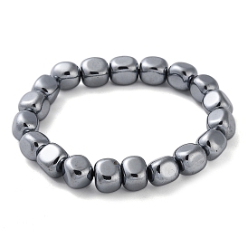 Nuggets Synthetic Terahertz Stone Beaded Stretch Bracelets for Women Men